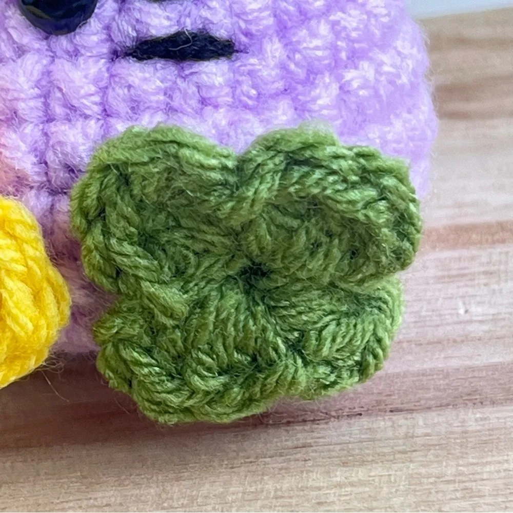 Handcrafted Floral Mini Cat Amigurumi Keychain
